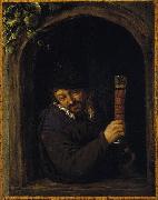 Adriaen van ostade Peasant at a Window oil on canvas